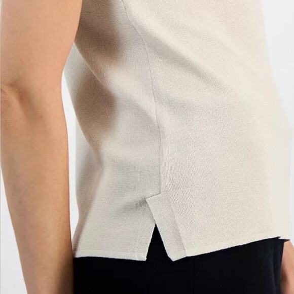 Anne Klein Fine Rib Knit Top - Picture 3 of 10